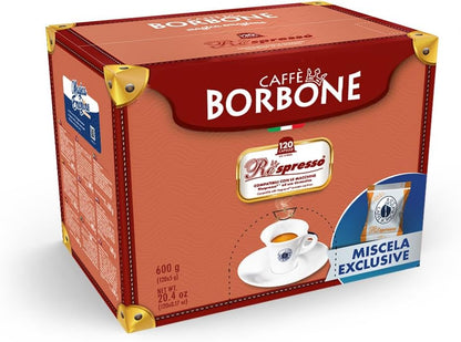 Caffè Borbone Respresso, Miscela - 120 Capsule - Compatibili con le Macchine ad uso domestico Nespresso